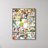 Toile Collage Photo Famille 31 Photo gris foncé (Recto)