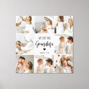 Toile Collage Photo Grey We Love You Grand-mère Best Gif
