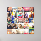 Toile Collage photo Instagram personnalisé (Recto)