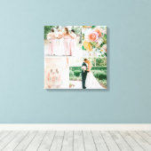 Toile Collage photo Mariage personnalisable (Insitu (Plancher de Bois))