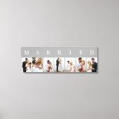 Toile Collage photo MARIÉ 7 photo gris et blanc (Recto)