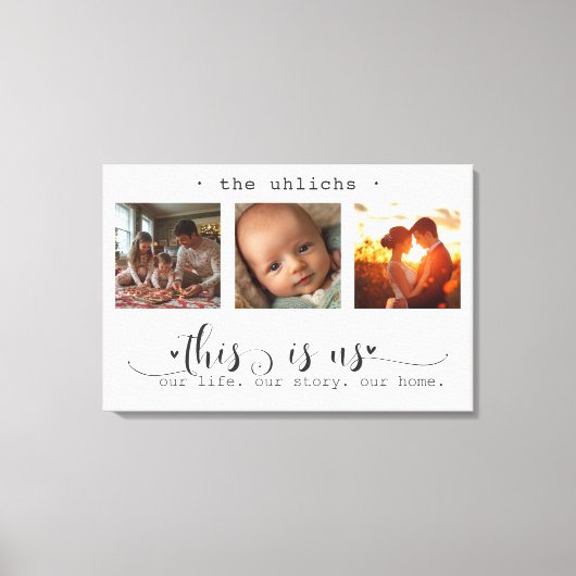 Toile Collage photo moderne C'est nous (Recto)