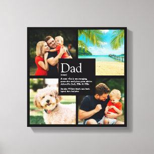 Toile Collage photo moderne personnalisé pour papa avec 