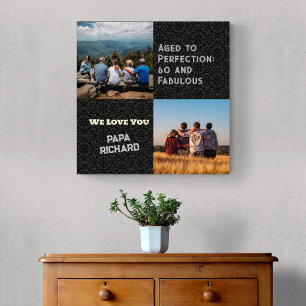 Toile Collage photo personnalisé Cadeaux d'anniversaire 