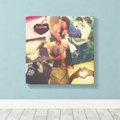 Toile Collage photo personnalisé cool (Insitu (Plancher de Bois))