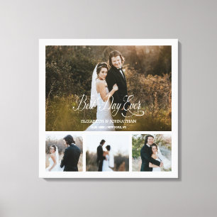 Toile Collage photo personnalisé du meilleur jour pour t