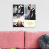 Toile Collage photo personnalisé First Christmas Damask (Insitu(Salon))