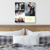 Toile Collage photo personnalisé First Christmas Damask (Insitu(Chambre))