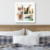 Toile Collage photo personnalisé mariage 4 (Insitu(Chambre))