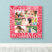 Toile Collage photo personnalisé pour maman (Insitu (Plancher de Bois))