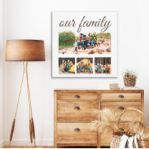 Collage photo personnalisé pour quatre familles av