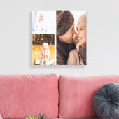 Toile Collage Photo Personnalisée - Cadre Blanc (Insitu(Salon))