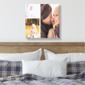 Toile Collage Photo Personnalisée - Cadre Blanc (Insitu(Chambre))