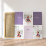 Toile Collage Photo Purple Best Mom Ever Cadeau<br><div class="desc">The Collage Photo Purple Best Mom Ever Gift est une façon merveilleuse de montrer votre appréciation et votre amour pour votre mère. Ce cadeau présente un beau collage de photos qui présente des souvenirs spéciaux partagés entre vous et votre mère. Le collage est conçu dans une jolie teinte de violet,...</div>
