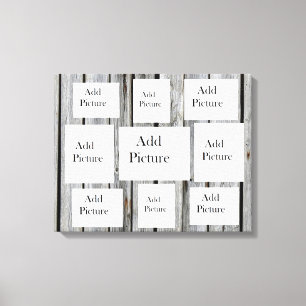 Toile Collage photo rustique Patiné en bois désorganisé