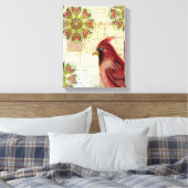 Toile Collaged Old Letters and Cardinal (Insitu(Chambre))