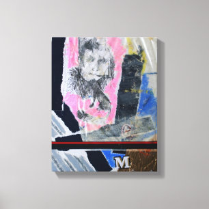 Toile Collages Bruyants Livre d'artiste coincé dans la v