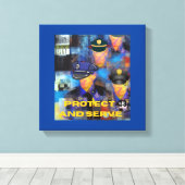 Toile Collection d'appréciation de la police (Insitu (Plancher de Bois))