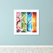 Toile Collection d'art saisonnier et floral élégant (Insitu (Plancher de Bois))