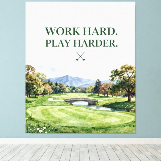 Toile Collection de décoration intérieure de golf | Aqua (Insitu (Plancher de Bois))