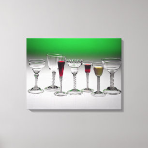 Toile Collection de verres de vin de tiges de torsion
