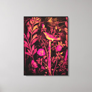 Toile COLLECTION POMPEII NUIT AVEC ROSE rose