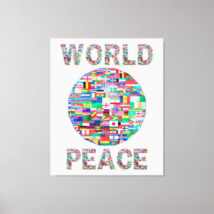 Toile Collection World Peace Flag II Art