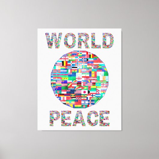 Toile Collection World Peace Flag II Art (Recto)