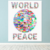 Toile Collection World Peace Flag II Art (Insitu (Plancher de Bois))