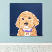 Toile Collegiate Goldendoodle (Insitu (Plancher de Bois))