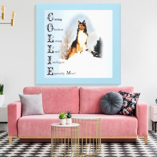 Toile Collie Est... Rough Collie Art (Insitu(Salon))