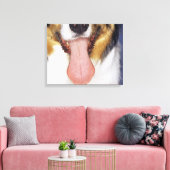 Toile Collie langue à balancer (Insitu(Salon))