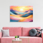 Toile Collines Abstraites au coucher du soleil (Insitu(Salon))