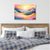 Toile Collines Abstraites au coucher du soleil (Insitu(Chambre))