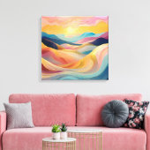 Toile Collines Abstraites au coucher du soleil (Insitu(Salon))