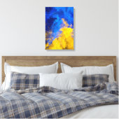 Toile Collision d'encre : Azur et Or (Insitu(Chambre))