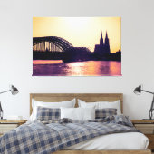 Toile Cologne Panorama Sunset avec cathédrale (Insitu(Chambre))