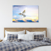 Toile colombe blanche en vol (Insitu(Chambre))