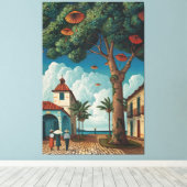 Toile Colonial Plaza Avec Vue Sur La Mer (Insitu (Plancher de Bois))