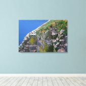 Toile Colonie D'Oiseaux De Mer Sur Rocky Cliff (Insitu (Plancher de Bois))