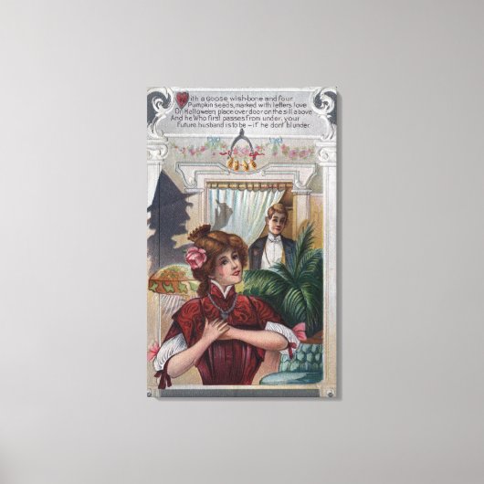 Toile Colonnes de femmes et d'hommes sur les côtés (Recto)