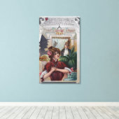 Toile Colonnes de femmes et d'hommes sur les côtés (Insitu (Plancher de Bois))