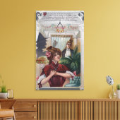 Toile Colonnes de femmes et d'hommes sur les côtés (Insitu(Salon))