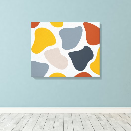 Toile Coloré, cool, tendance, bio géométrique moderne (Insitu (Plancher de Bois))