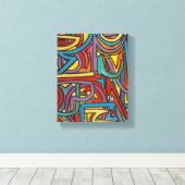 Toile Coloré Gras Géométrique Abstrait Art Moderne (Insitu (Plancher de Bois))