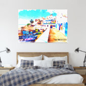 Toile Coloré Maroc Voyage Aquarelle (Insitu(Chambre))