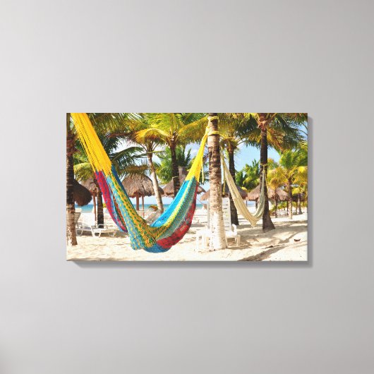 Toile Coloré Mayan Hammock Cozumel Mexique Canvas (Recto)