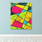 Toile Coloré Moderne formes géométriques Abstraites Neon (Insitu (Plancher de Bois))