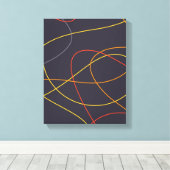 Toile Coloré, moderne, simple, tendance, courbes lignes (Insitu (Plancher de Bois))