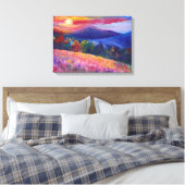 Toile Coloré Sunset Mountain Range Mur Art (Insitu(Chambre))